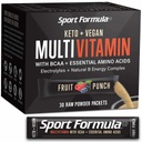 Flüssige Multivitamin-Getränk-Mischung Vitamin-Pulver BCAA Wird nicht Ihr Stomach täglich Keto MultiVitamin für Männer und Frauen Aminosäure-Pulver Frucht-Punch-Packet Multivitamin-Pulver Elektrolyte