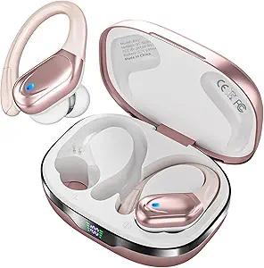 Wireless Earbuds Bluetooth Kopfhörer 80hrs Playback Ear Buds Power Display mit Rauschen abbrechen Mic Headsets für Sport/Workout/Running
