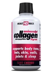 HEALTH DIRECT AminoSculpt Sugar-Free Collagen Supplement - High Potency Medical-Grade Protein für Haar, Haut, Nails & Joints, Grass-Fed, Non-GMO, Liquid Collagen - Tart Cherry - 30 Fl Oz