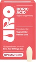 O Positive URO Borsäure Vaginal Suppository – mit Laktinsäure und Aloe für schnelles Relief und Vaginal Odor Control – Vegan, frei von Parabenen, Farbstoffen und Duftstoffen – 12 Count (Pack von 1)