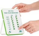 Medication Tracker & Pill Reminder | Visual Reminder Alarm | 7 Day AM Medication Reminder | Take and Slide | No More Second-guessing or Double-dosing | Perfect for The Elderly (Two Column English)