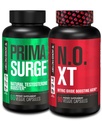 Jacked Factory Testosteron Booster für Männer PRIMASURGE (60 Kapseln) & N.O. XT Nitric Oxide Supplement (90 Kapseln) für Muskelwachstum, Pumpen, & Energie