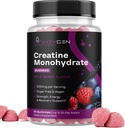 Sugar Free Creatine Monohydrate Gummis - Vegan Creatine Gummis für Damen und Herren mit 3000mg pro 3 Creatine Chews unterstützt Energie und Erholung - Gluten Free & Non-GMO - Wild Berry Flavor 90ct
