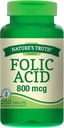 Nature's Truth Folic Acid 800 Mcg 250 Tabs, 250 Count (Pack von 3)