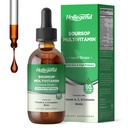 Soursop Multivitamin Flüssigkeitstropfen, Methyliertes Multivitamin mit Graviola Soursop Bitters Flüssigkeit für Immununterstützung, Haar, Haut, Gehirngesundheit, 2 Fl Oz