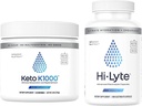 Hi-Lyte Keto K1000 Elektrolytpulver | Hydration Pulver Getränke Mix | Raw Mineral Flavor, No Stevia | 50 Serviergeräte | Plus Elektrolyt Ersatzkapseln für schnelle Rehydrierung