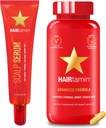 HAIRtamin Advanced Hair & Scalp Serum Pack | All-Natural Vegan Biotin Kapseln & Serum Probe für Haar, Haut & Nail Wachstum