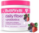 Belli Welli Fiber Supplement für Damen und Herren – Premium Daily Fiber Powder from Organic Acacia with Added Collagen, Electrolytes & Probiotics – No Bloat, Constipation & Gut Health Support (Wild Berry)
