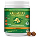 Ocu-GLO Cat & Dog Senior Supplement für Augenunterstützung - Chewable Vision Vitamins Ergänzungen für große und kleine Tiere Pflege mit Lutein, Omega-3 Fettsäuren, Getreide Stuhlextrakt & Antioxidantien