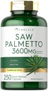 Carlyle Saw Palmetto für Männer und Frauen | 3600 mg | 250 Kapseln | Kräuterextrakt Ergänzung | Serenoa Repens | Non-GMO und glutenfrei
