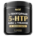 5 HTP 200mg GABA 500mg L-Theanine 200mg L-Tryptophan 100mg Supplement - Unterstützung Gehirn, Zirkulation Gesundheit, Konzentration & Rest Well - 60 Kapseln für 1 Monat - 4in1 Premium Blend