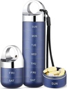 Zannaki Metall Reise-Pille Organizer, Portable Wasserdicht Wöchentliche Pille Box, Große Aluminiumlegierung Pille Case Container, BPA Kostenlose 7 Tage tägliche Medizin Organizer Halter für Vitamin, Fischöl, Supplement