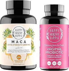 Felice sano Hippie Vaginal Probiotici per le donne & Organic Maca Root Capsule