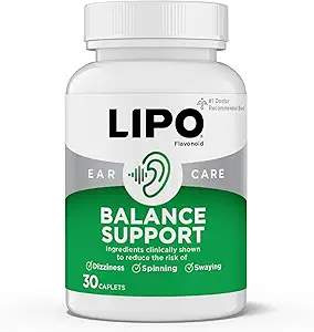 Lipo-Flavonoid Balance Unterstützung – Innere Ohrengesundheit – Hilft, Dizziness, Vertigo-Like Symptoms, Spinnen & Swaying – mit Ginkgo Biloba, Vitamin D & B Complex, (3 Pack, 30 Caplets)