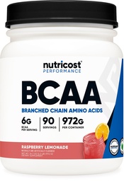 Nutricost BCAA Pulver 2:1:1 (Raspberry Lemonade, 90 Servierungen)