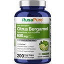 NusaPure Citrus Bergamotte Kapseln 15.000mg, 200 Kapseln - 25:1 Bergamotte Extrakt - 200 Servierungen, Bioperine, Vegan, Non-GMO