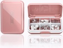 Reise Pille Organizer Feuchtigkeit wasserdicht kleine Pille Box für Taschen Geldbeutel 6 Komponenten Tragbare Pille Case Medizin Vitamin Holder Container, Pink
