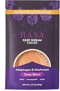 Rasa Deep Dream Cacao – Adaptogenic Mushroom Sleep Blend | Vegan, Glutenfrei mit Reishi + Ashwagandha + Jujube (6.77 oz. / 24 Servierungen)