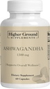 Ashwagandha mit schwarzem Pfeffer | Kräuter-Ergänzung für Stress Relief, Mood Enhancement, Immunsystem, kognitive Funktion, Hormon-Verordnung | Cholesterol-Level | Non-GMO | Gluten-Free | 60 Kapseln