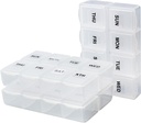 Serfeymi Wöchentliche Pille Organizer 3 Pack Medizin Organizer Reise Pille Box 7 Tage Pille Fall für Geldbeutel Pille Halter Täglich Pillen Boxen Organizer für Medikamente, Vitamin, Ergänzung