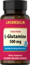 Lindberg L Glutamine Kapseln für Frauen und Männer | 500mg | 100 Pillen | Free Form Supplement | Non-GMO, Gluten Kostenlos
