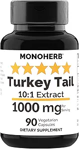 MONOHERB Türkei Tail Pilz Extrakt 1000 mg - 90 Vegetarische Kapseln