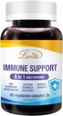 Lovita Immununterstützung 8 in 1, Elderberry mit Zink und Vitamin C, Vitamin D, Selenium & Echinacea, Andrographis, Sibirische Ginseng - Immune Booster Supplement, 60 vegetarische Kapseln
