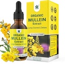Mullein Tropfen für Lunge, Mullein Blatt Extrakt Kräuterergänzung, Natürliche Lung Cleanse, Atem- und Immununterstützung, Atemgesundheit, Tinktur mit Marshmallow, Elderberry - 2 fl Ounces