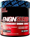 EVL Ultimate Pre Workout Powder - Thermogenic Fat Burn Support Preworkout Powder Drink für nachhaltige Energie Fokus und Stamina - ENGN Shred Intensiv Creatine Free Preworkout Drink Mix - Fruit Punch