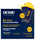 BeMe BeZen Schlafhilfe Ergänzung natürlich ohne Melatonin - 2X Absorption als Pillen - Schlafhilfen für Erwachsene mit Magnesium, Ashwagandha, Kamille, L-Theanin & GABA - Köstliche Ananas
