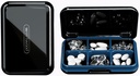 DUBSTAR Travel Pill Organizer Moisture Waterproof Small Pill Box for Pocket Purse 6 Compartments Portable Pill Case Medicine Vitamin Holder Container,Black