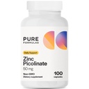 PureFormulas Zink Picolinat 50 mg - Immunität und Hormonunterstützung - Bioverfügbar 50 mg Zinkergänzung 100 Kapseln