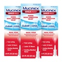 Mucinex Sinus-Max Nasal Spray Decongestant, 12 Stunden Over-The-Counter Medication Nose Spray für Sinus Relief, Nasal Decongestants für Erwachsene, Cooling Menthol, 0.75 Fl Oz (Pack von 3)