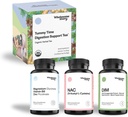 Ganze Geschichte Immununterstützung Bundle: NAC Ergänzung N-Acetyl Cystein 600 mg | 3-in-1 Zink Magnesium Ergänzungen mit Vitamin B6 | DIM Ergänzung für Frauen und Männer | Morgen Krankheit Tee Relief