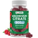 YUM-V'S Magnesium-Zitrat-Gummien – 900mg hochabsorbierbare Magnesium-Gummien für Damen und Herren, um Nerve, Muskel- und Enzymfunktion zu unterstützen – Glutenfrei, Kosher & Raspberry Flavor (90 Count)