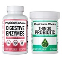 CHOIX du médecin - Beat Bloat + Support Ensemble de gestion du poids: Enzymes digestifs + Thin-30 Probiotique