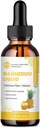 M inch Magnesium Glycinat Flüssigkeit, hohe Absorption Magnesium Flüssigkeitstropfen mit Cellulosefaser, Bromelain, Vitamin B6, C, D, Zink, Magnesium Ergänzung für Kinder und Erwachsene, Ananas Flavor, 1 Packung