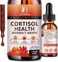Cortisol Supplement für Damen, Cortisol Reducer Detox Manager, Ashwagandha/Rhodiola Rosea/Magnesium Complex für Mood/Focus & Sleep, Pflege gesundes Cortisol Level- 30 Tage Vegan Versorgung