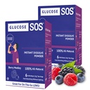 Glucose SOS Glucose Pulver-Packets mit natürlichem Dextrose, Schnellabsorption Das löst sich sofort in Ihrem Mund mit kein Wasser benötigt, Berry Medley 12 Servierungen