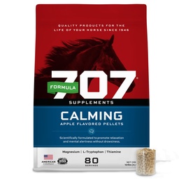 Formel 707 Calming Equine Supplement 10 lb Tasche – 80 Servierungen – Angsthilfe und verbesserter Fokus für Pferde – L-Tryptophan, Thiamin & Magnesium