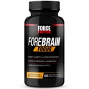 Force Factor Forebrain Focus Brain Booster, Brain Supplement to Boost Clarity & Concentration, für Memory & Sharpness & Steigern der Produktivität, Nootropic Brain Support Supplement, 60 Kapseln, Black