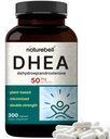 NatureBell DHEA 50mg für Männer & Frauen, 300 Kapseln | Micronized for Better Absorption | Plant-Based Source | Unterstützt Energie, Metabolismus & Gesundes Altern | Non-GMO, Made in USA