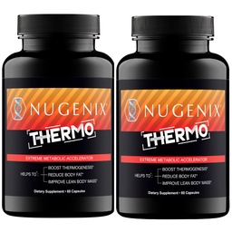 Nugenix Thermo - Pilules thermogéniques de supplément de brûleur de graisse pour les hommes, accélérateur métabolique extrême, 120 comte