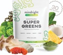 mindright Super Greens Powder - Unterstützt tägliche Wellness & Mental Clarity - Bio Green Powder Superfood - Alkalisierende Bio Superfood Greens Blend - 1 Count - 30 Day Supply
