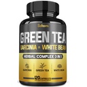 Grüner Tee Extrakt Pille EGCG 16000Mg pro Servieren mit 12000Mg Grüner Tee, 2000Mg Garcinia Cambogia & 2000Mg Weiße Nierenbohne - Unterstützung Körper Balance, Herz & Immune Gesundheit - 120 Kapseln 2 Monat Versorgung