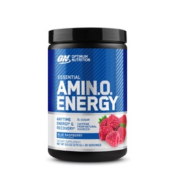 Optimum Nutrition Amino Energy - Pre Workout mit Green Tea, BCAA, Aminosäuren, Keto Friendly, Green Coffee Extract, Energy Powder - Blue Raspberry, 30 Portionen (Packaging May Vary)