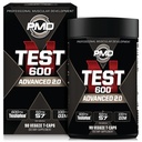 PMD Sports N-Test 600 Advanced Nitric Oxid Booster für Herren - mit klinisch untersuchtem Testofen - Lean Muscle and Strength Gains mit Estrogen Suppression (90 Veggie -Caps)