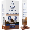 Salz der Erde Premium Zero-Sugar Elektrolyt - Hergestellt mit Rosa Himalayan Salz - Hydration Pulver Pakete | Premium Zutaten | Keto & Paleo Friendly | 12 Sticks, Schokolade