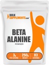 BulkSupplements.com Beta Alanine Powder - Beta-Alanine Supplement, Pre-Workout Supplement - Unflavored & Glutenfrei, 3g pro Servierung, 250g (8.8 oz) (Pack von 1)