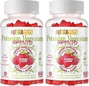 Kalium-Magnesium-Gummi-Gummi,Potassium-Ergänzung w/Ashwagandha,Hohe Absorption Magnesium-Glycinat,B6,D3,Potassium-Zitrat,Electroyte für Erwachsene Kinder,Sugar-Free, 60 Erdbeerkäse